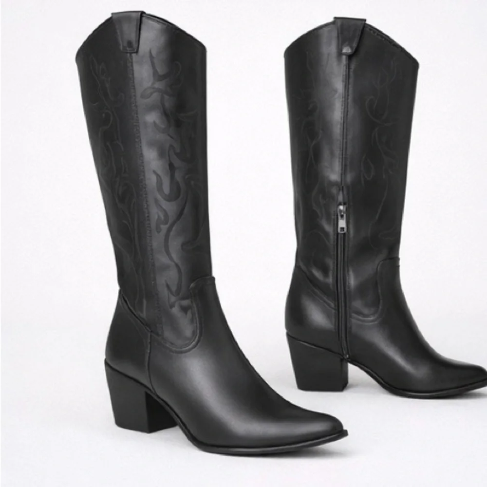 Madden NYC Black Tall Western Boots | Women’s 7.5 | NWT - Picture 3 of 9
